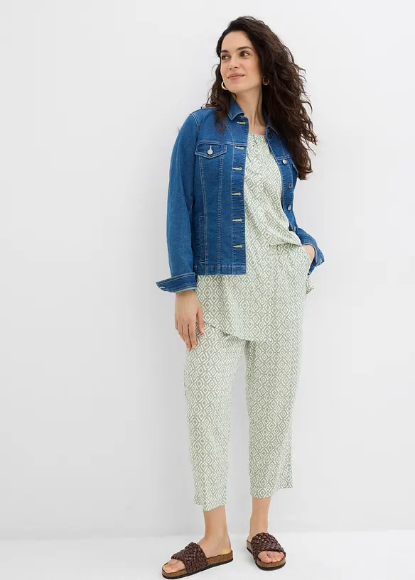 Blusa lunga in morbida viscosa, bonprix