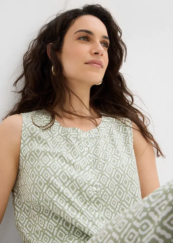 Blusa lunga in morbida viscosa, bonprix