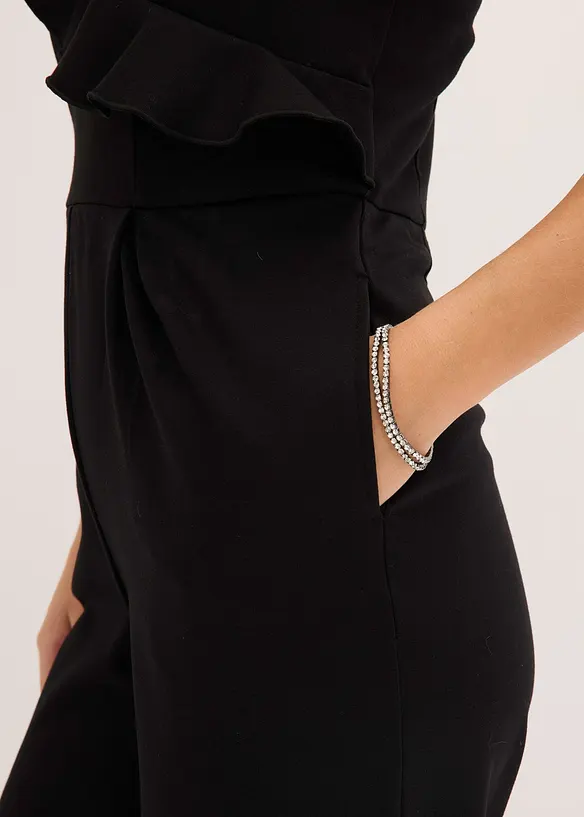 Tuta elegante monospalla in viscosa leggera, bonprix