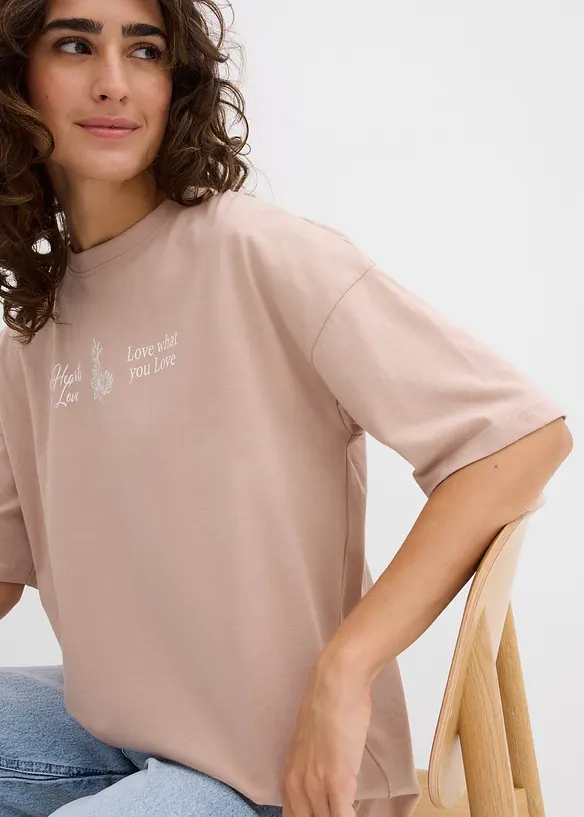 Maglia lunga in puro cotone biologico, bonprix