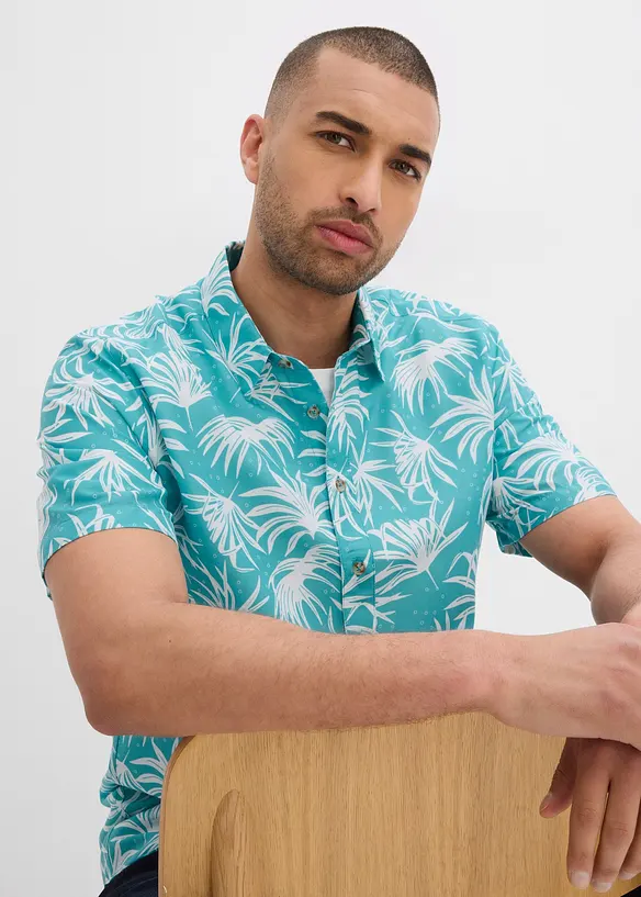 Camicia a maniche corte in viscosa, bonprix