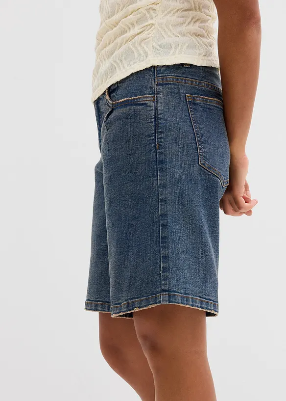 Bermuda in jeans, vita media, bonprix