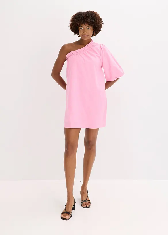 Abito monospalla in cotone, bonprix