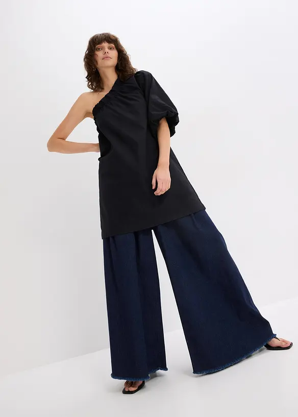 Abito monospalla in cotone, bonprix
