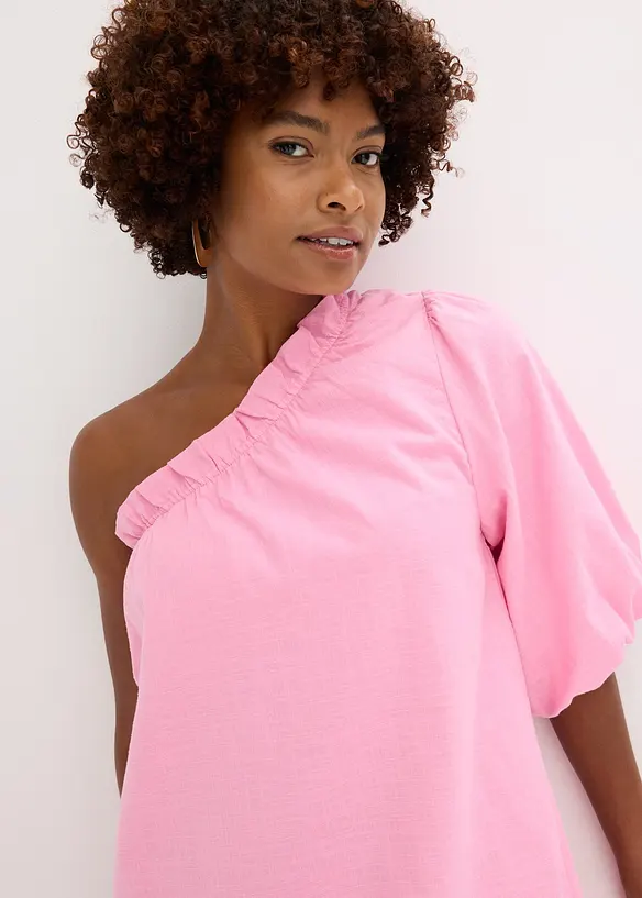 Abito monospalla in cotone, bonprix