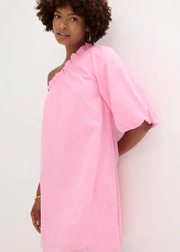 Abito monospalla in cotone, bonprix