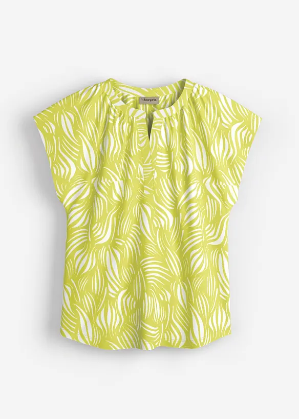 Maglia serafino in misto viscosa morbido, bonprix