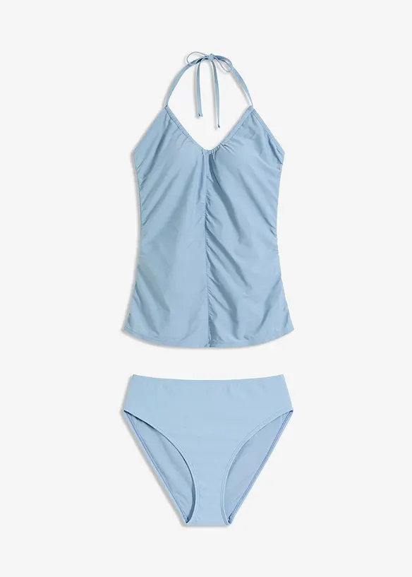 Tankini allacciato dietro al collo con arricciatura (set 2 pezzi), bonprix
