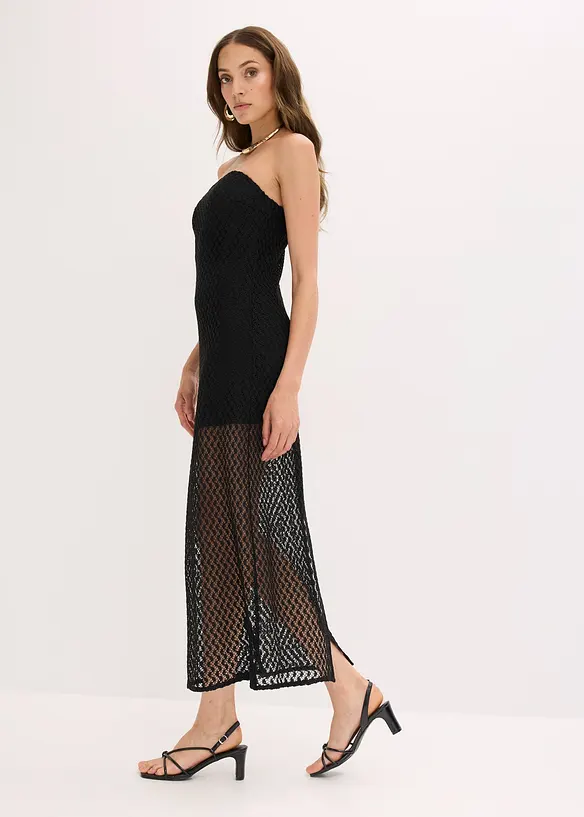 Abito con spalle scoperte e pizzo, bonprix