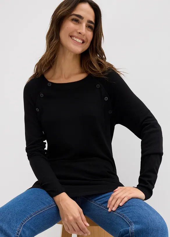 Maglione prémaman / da allattamento 2 in 1 in filato fine, bonprix