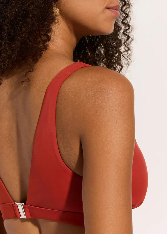 Reggiseno bustier per bikini con scollatura a V, bonprix