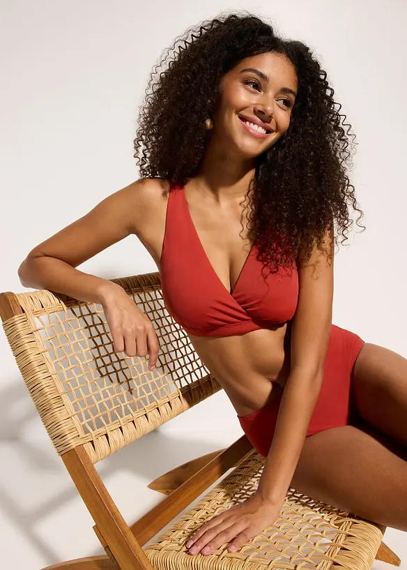 Reggiseno bustier per bikini con scollatura a V, bonprix