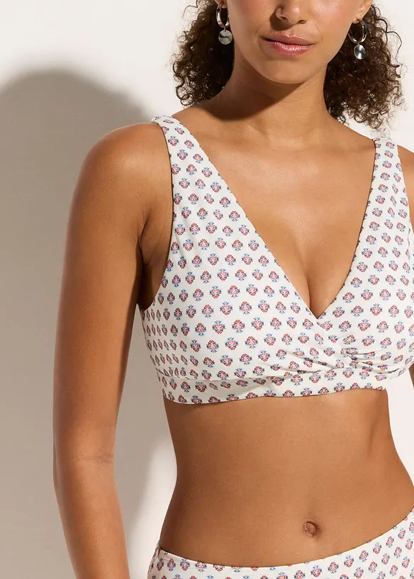 Reggiseno bustier per bikini con scollatura a V, bonprix