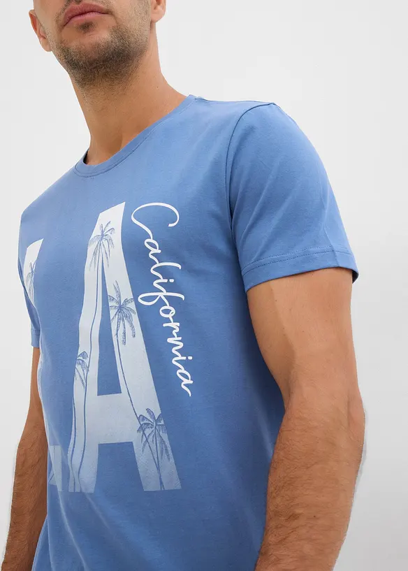 T-shirt in puro cotone biologico, slim fit, bonprix