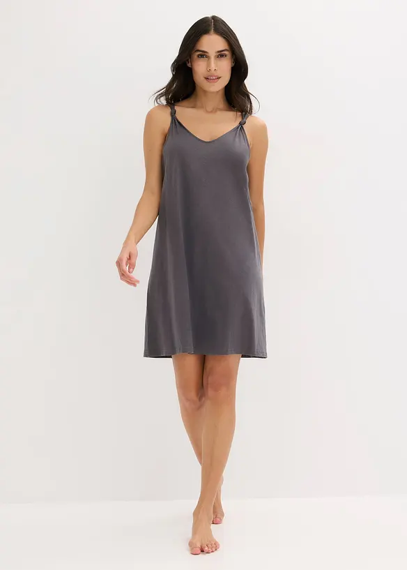 Camicia da notte corta con dettagli a nodo, bonprix