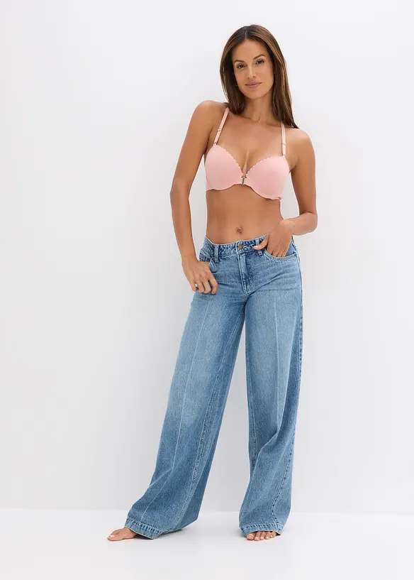 Reggiseno con coppe preformate, ferretto, chiusura anteriore e cotone (pacco da 2), bonprix