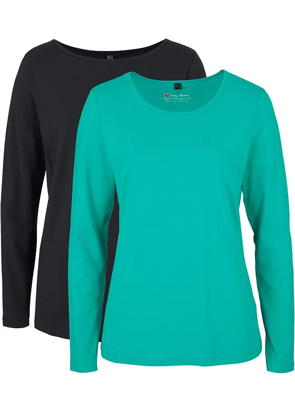 Maglia a maniche lunghe (pacco da 2), bonprix