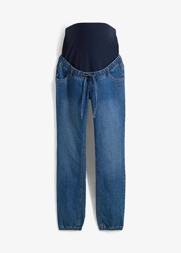 Joggers di jeans prémaman in cotone biologico, bonprix