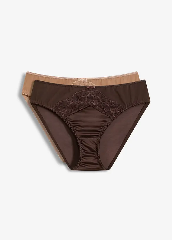Slip con effetto lucido (pacco da 2), bonprix