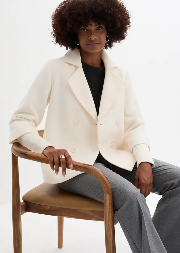 Caban con maniche in maglia, bonprix