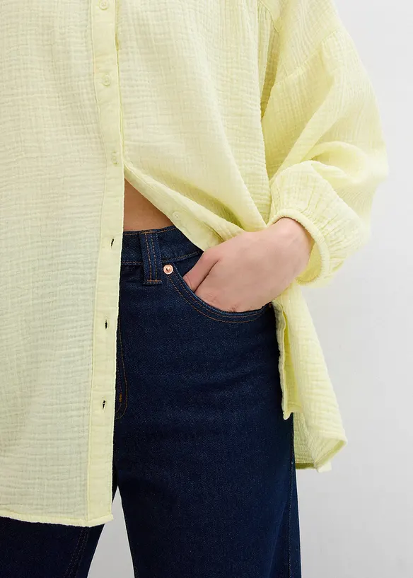 Blusa oversize in mussola di cotone, bonprix