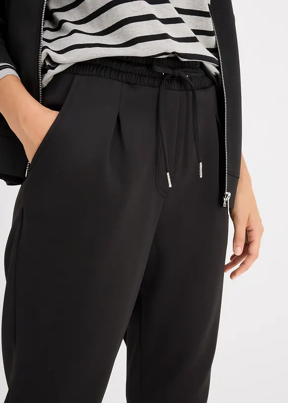 Pantaloni chino in tessuto effetto neoprene, bonprix