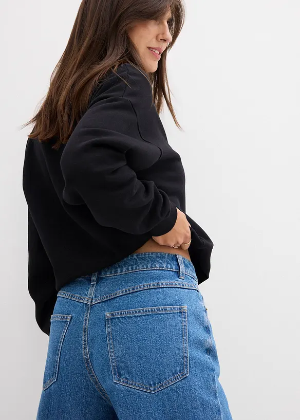 Jeans barrel, vita media, bonprix