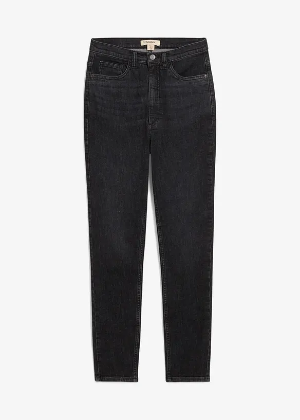 Jeans skinny cropped, vita alta, bonprix