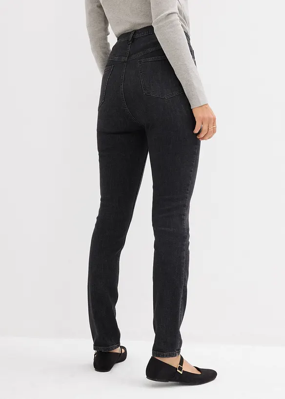 Jeans skinny cropped, vita alta, bonprix