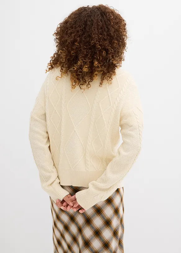 Cardigan di maglia con laccetti, bonprix