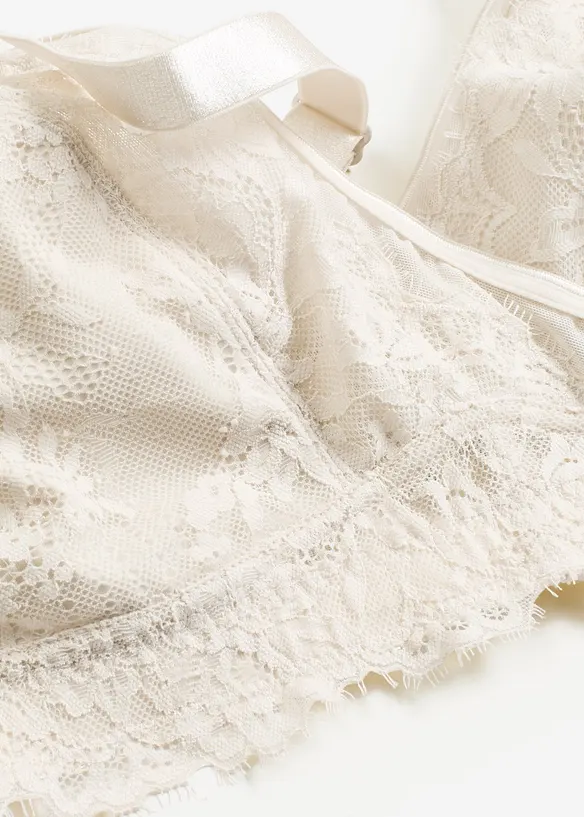 Reggiseno minimizer senza ferretto con pizzo delicato, bonprix
