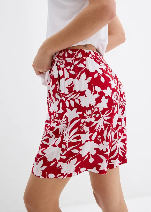 Shorts larghi in viscosa con cinta comoda, vita alta, bonprix