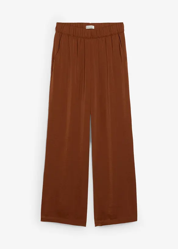 Pantaloni a palazzo leggeri in tessuto strutturato, bonprix