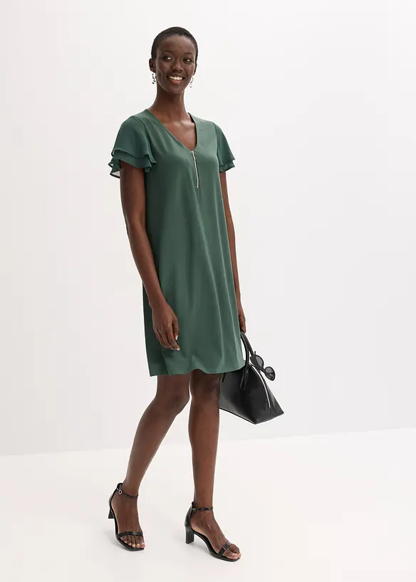Abito in maglina con maniche di chiffon, bonprix