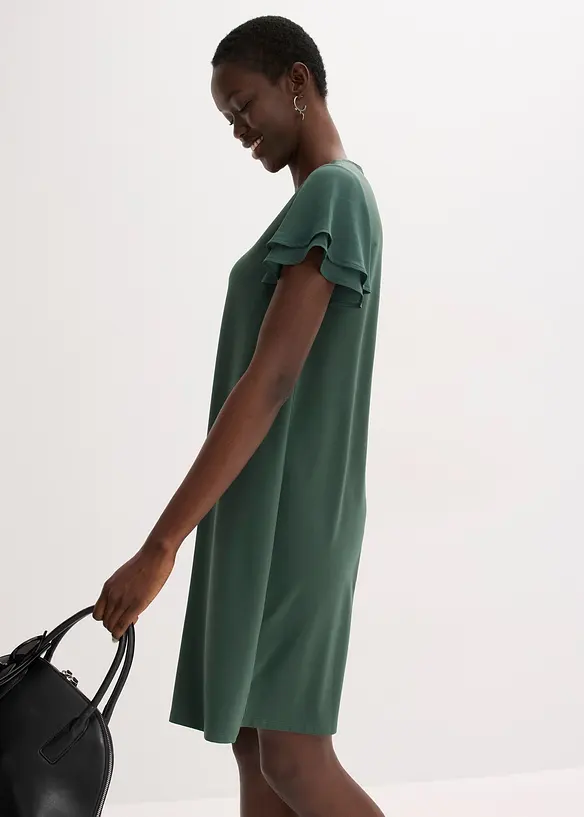 Abito in maglina con maniche di chiffon, bonprix