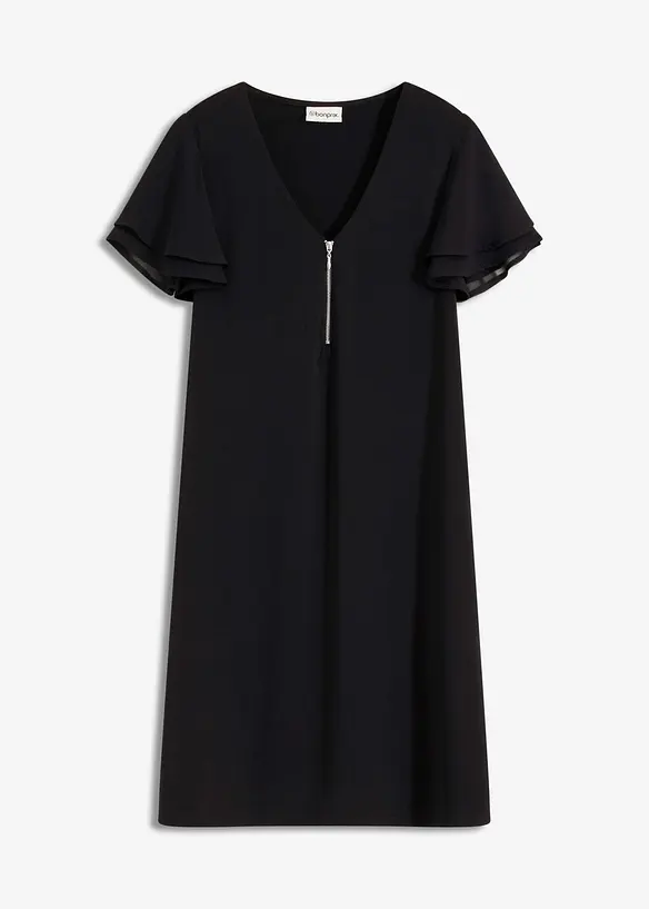 Abito in maglina con maniche di chiffon, bonprix