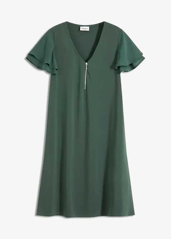 Abito in maglina con maniche di chiffon, bonprix