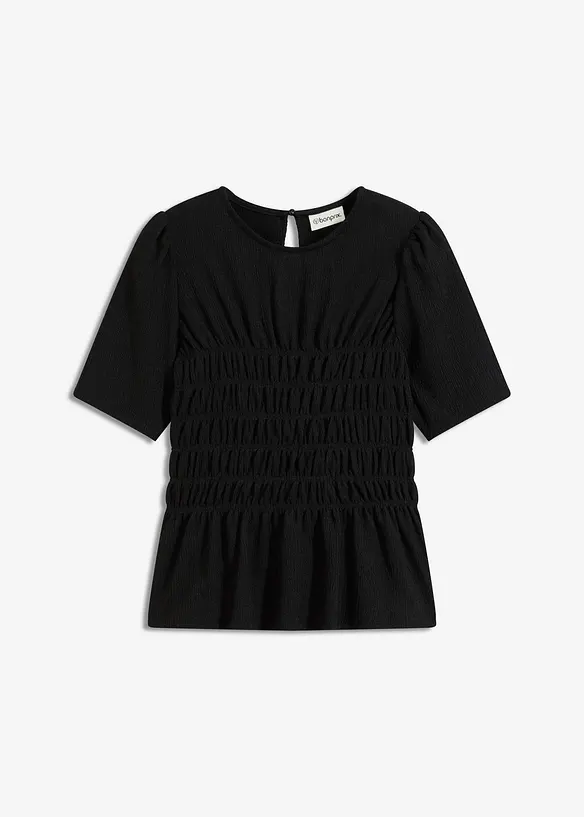 Maglia con lavorazione smock, bonprix