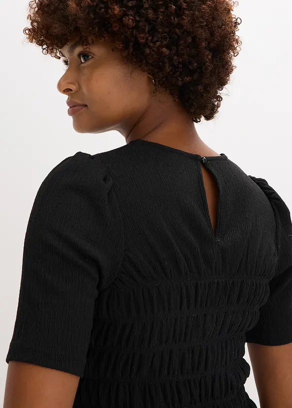 Maglia con lavorazione smock, bonprix