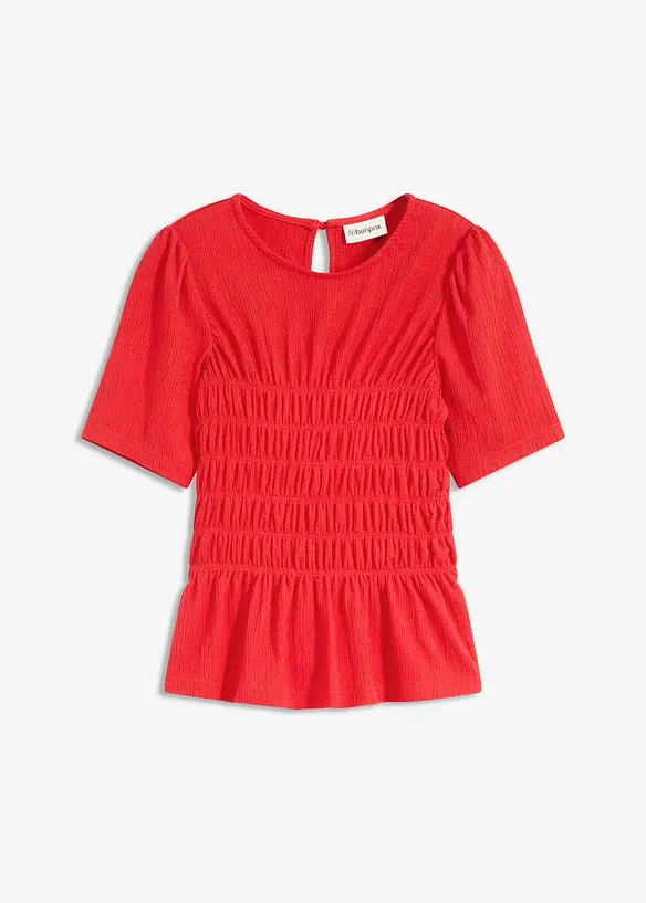 Maglia con lavorazione smock, bonprix