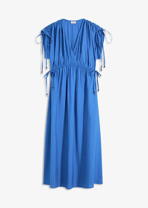 Abito lungo in tessuto a trama operata con maniche ampie, bonprix