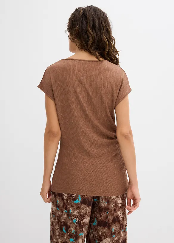 Top asimmetrico in crêpe leggero, bonprix