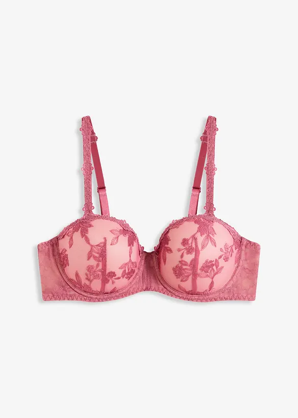 Reggiseno a balconcino con pizzo floreale, bonprix