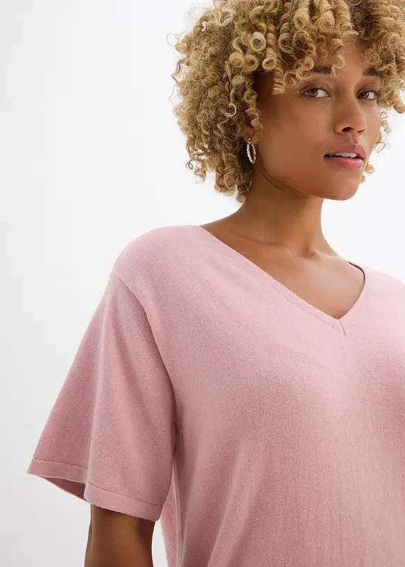 Maglia in fine misto cotone e lino, bonprix