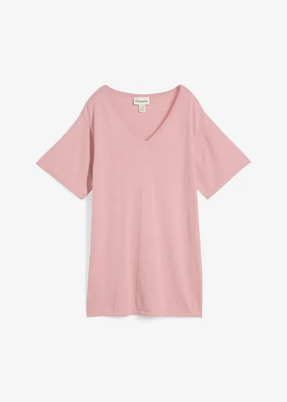 Maglia in fine misto cotone e lino, bonprix