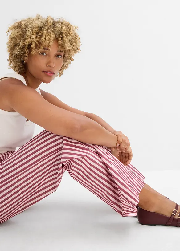 Pantaloni a palazzo in popeline, bonprix