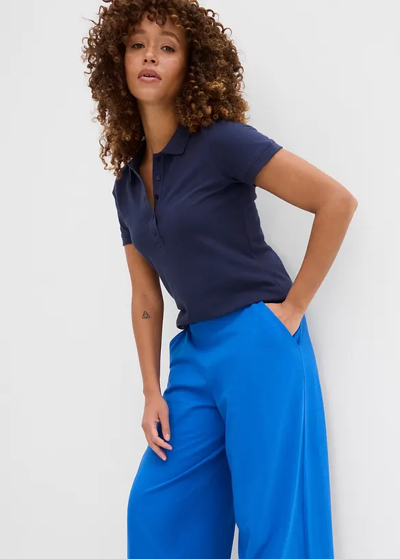 Pantaloni cropped elasticizzati in cotone biologico, bonprix
