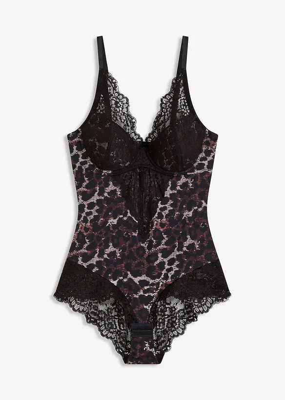 Body con reggiseno con coppe preformate integrato, bonprix