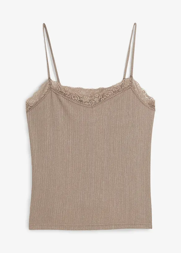 Top in crêpe leggero con spalline sottili, bonprix