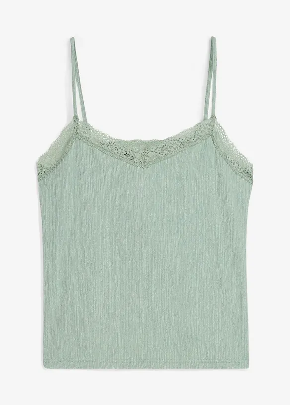 Top in crêpe leggero con spalline sottili, bonprix
